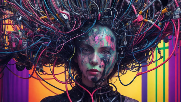 A_woman_with_lots_of_wires_a_dirty_face_and_pai_0.jpg