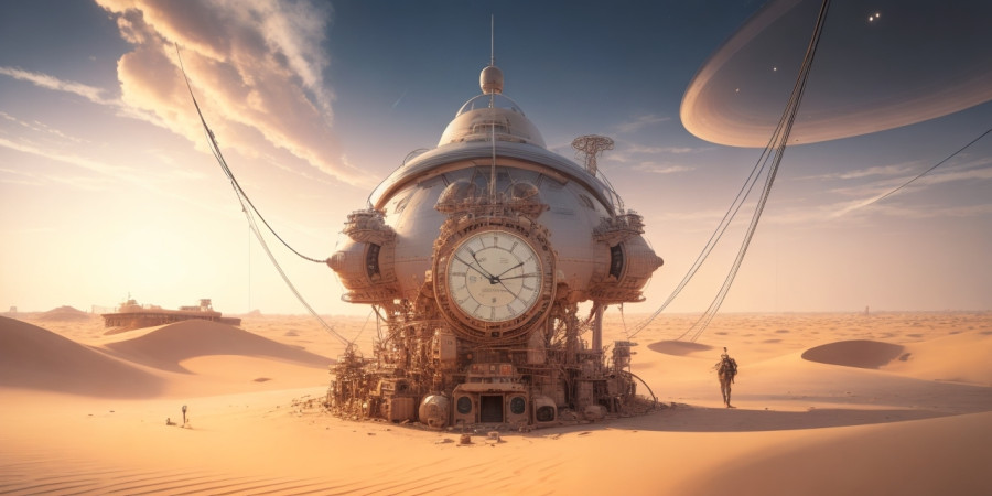 DreamShaper_v7_A_retro_futuristic_clock_with_lots_of_wires_in_0(3).jpg