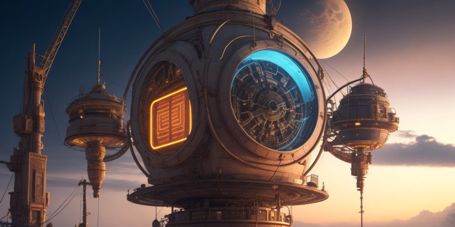 DreamShaper_v7_A_retro_futuristic_clock_with_lots_of_wires_in_0(6).jpg