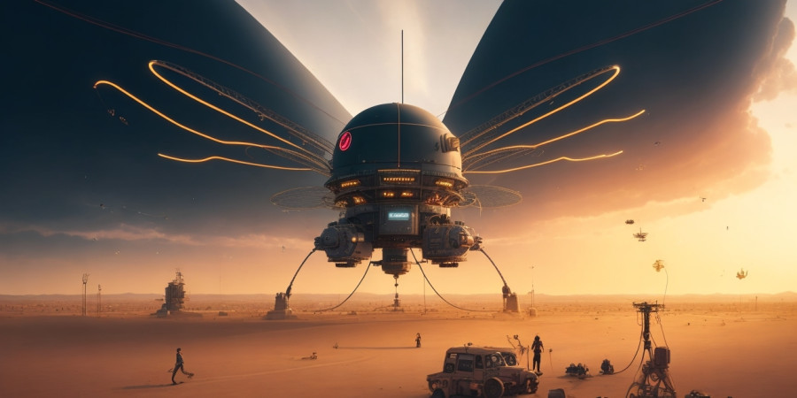 DreamShaper_v7_Insects_with_lots_of_wires_are_flying_around_a_0(3).jpg